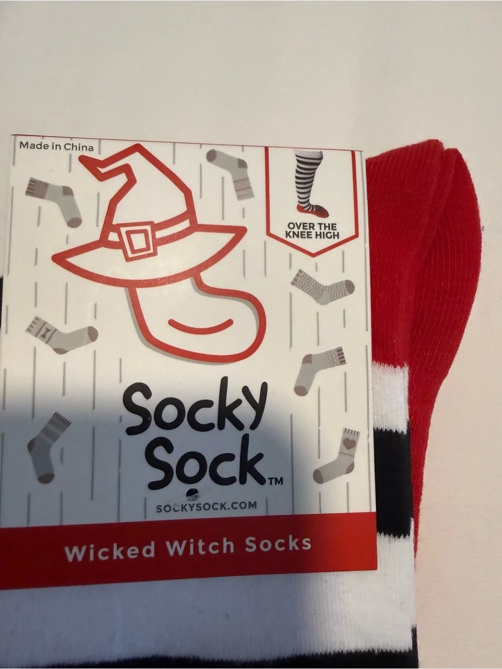 Wicked Witch Over-the-Knee-Socks with Red Bow Accent